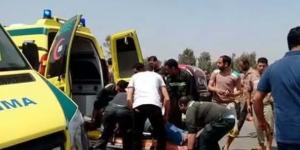مصرع 13 في تصادم أتوبيس وتريلا بالصحراوي الغربي بأسيوط