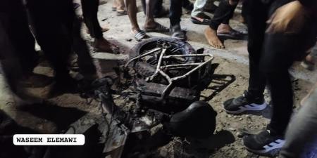 شهيدان في غارة إسرائيلية على دراجة كهربائية قرب مفترق الصناعة بغزة