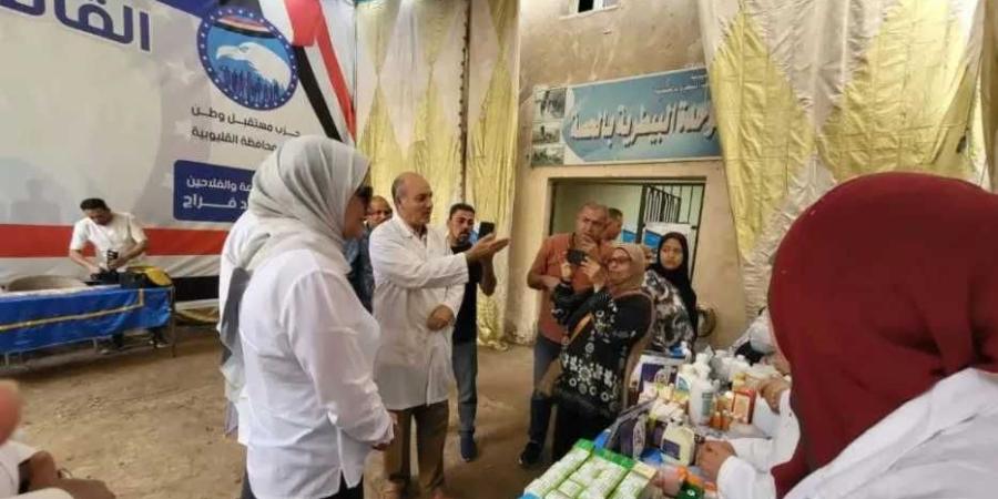 إطلاق قافلة بيطرية علاجية مجانية بقرية الحصة للحفاظ على الثروة الحيوانية في القليوبية