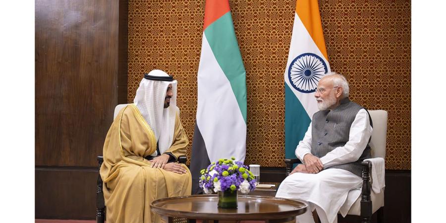 ذياب بن محمد بن زايد يلتقي رئيس الوزراء الهندي على هامش قمة «NDTV» العالمية 2026